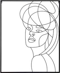  Art-Pol Dekoracja Ścienna Kobieta czarne 80x60x1cm