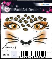  Herma Naklejka do zdobienia twarzy Leopard - 15303