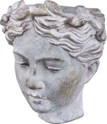  Art-Pol Osłonka głowa kobieta szara ceramika 19x17x13 cm