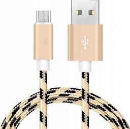 Kabel USB Gline USB-A - microUSB 1 m Złoty