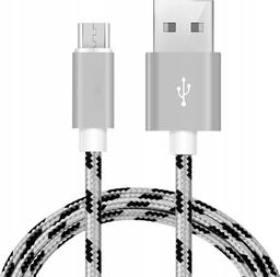Kabel USB Gline USB-A - microUSB 1 m Biały