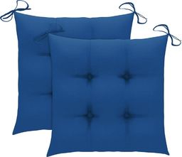  vidaXL VidaXL Poduszki na krzesła, 2 szt., niebieskie, 40x40x7 cm, tkanina