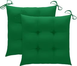  vidaXL VidaXL Poduszki na krzesła, 2 szt., zielone, 50x50x7 cm, tkanina