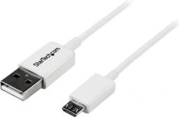 Kabel USB StarTech USB-A - microUSB 2 m Biały (USBPAUB2MW)