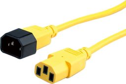 Kabel zasilający Value ROLINE Kabel zasilający C14 - C13, IEC 320 , żółty, 0,8 m