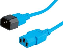 Kabel zasilający Value ROLINE Kabel zasilający C14 - C13, IEC 320 , niebieski, 0,8 m