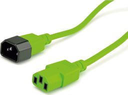 Kabel zasilający Value ROLINE Kabel zasilający C14 - C13, IEC 320, zielony, 0,8 m