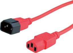 Kabel zasilający Value ROLINE Kabel zasilający C14 - C13, IEC 320, czerwony, 0,8 m