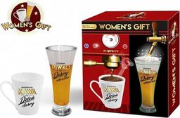 BGtech Zestaw Kobiecy prezent kubek + szklanka