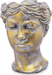  Pigmejka Osłonka wazon rzeźba szaro-złota cement 20x15x15 uniwersalny
