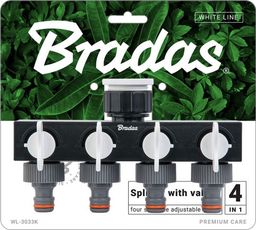  Bradas Rozdzielacz 4-drożny z zaworami na kran 1" z redukcją na 3/4" BRADAS 4238