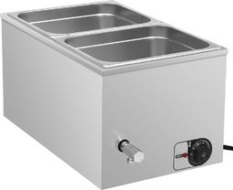 vidaXL Bemar, podgrzewacz do potraw, stal nierdzewna, 1500 W, GN1/2