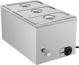 vidaXL Bemar, podgrzewacz do potraw, stal nierdzewna, 1500 W, GN 1/3