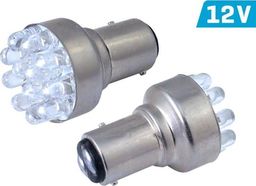 Vision Żarówka VISION P21/5W BAY15d 12V 12x 5mm LED, biała, 2 szt.