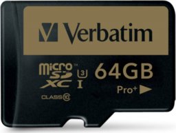 Karta Verbatim Pro+ MicroSDXC 64 GB Class 10 UHS-I/U1  (44034)