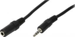 Kabel LogiLink Jack 3.5mm - Jack 3.5mm 5m czarny (CA1055)