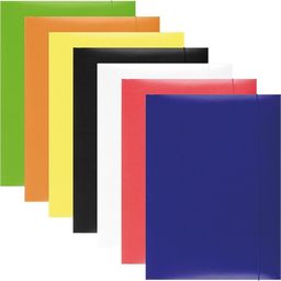  Office Products Teczka z gumką karton, A4, 300gsm, 3-skrz., mix kolorów