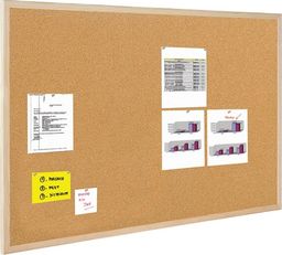  Bi-Office Tablica korkowa BI-OFFICE, 120x60cm, 2-warstwy korka, rama drewniana