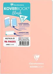  Clairefontaine Zeszyt CLAIREFONTAINE Blush, A5, w linię, 48 kart., 14,8x21cm, koralowo-niebieski