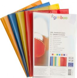  Gimboo Okładka na zeszyt GIMBOO, krystaliczna, A4, 150mikr., mix kolorów