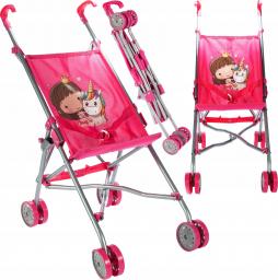  MalPlay Wózek dla lalek Jednorożec spacerówka parasolka 