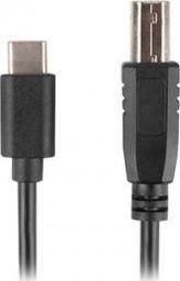 Kabel USB Lanberg USB-C - USB-B 1.8 m Czarny (CA-USBA-14CC-0018-BK)