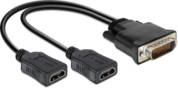 Kabel Delock DMS-59 - HDMI x2 0.2m czarny (65280)