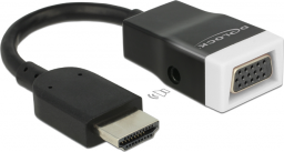 Adapter AV Delock HDMI - D-Sub (VGA) + Jack 3.5mm czarny (65587)