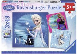  Ravensburger Puzzle 3x49 Elsa Anna & Olaf - 092697