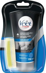  Veet VEET_SET Men krem do depilacji dla mężczyzn pod prysznic skóra wrażliwa 150ml + gąbka