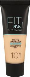  Maybelline  Fit Me Matte&Poreless Podkład matujący do twarzy 101 True Ivory 30 ml