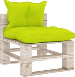 vidaXL Sofa środkowa z palet z poduszkami drewno sosnowe VidaXL