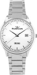 Zegarek Rubicon ZEGAREK MĘSKI RUBICON RNDD60 (zr078a) - stalowy