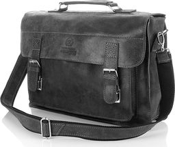 Torba Paolo Peruzzi SKÓRZANA TORBA TECZKA PAOLO PERUZZI ADVENTURE VINTAGE SZARA 901-PP-GR