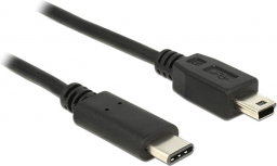 Kabel USB Delock USB-C - miniUSB 1 m Czarny (83603)