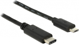 Kabel USB Delock USB-C - microUSB 1 m Czarny (83602)