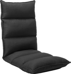  vidaXL Krzesło podłogowe składane czarne tkanina VidaXL