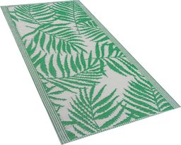  Beliani Dywan zewnętrzny 60 x 105 cm liście palmy zielony KOTA