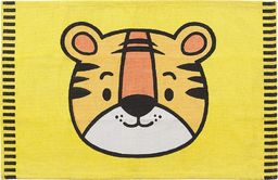  Beliani Dywan dziecięcy motyw tygrysa 60 x 90 cm żółty RANCHI