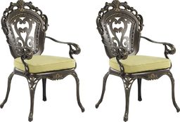  Beliani Zestaw 2 krzeseł ogrodowych brązowy SAPRI