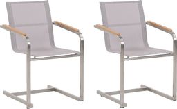  Beliani Zestaw 2 krzeseł ogrodowych beżowy COSOLETO