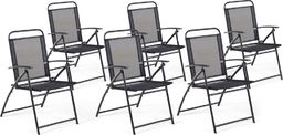  Beliani Zestaw 6 krzeseł ogrodowych czarny LIVO (209877)