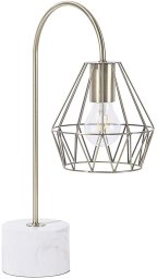 Lampka biurkowa Beliani srebrna (83451)
