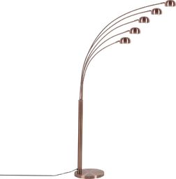 Lampa podłogowa Beliani Lampa podłogowa regulowana metalowa miedziana FLINDERS