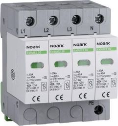 Noark Ogr. przep., typ II, 275 V AC, 20 kA, wymienna wkładka, 4-bieg. (Ex9UE2 20 4P 275)