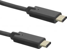 Kabel USB Qoltec USB-C - USB-C 1 m Czarny (50501)