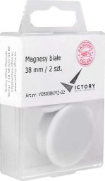 Victory Office Product MAGNESY VICTORY OFFICE 38MM 2SZT. BIAŁE