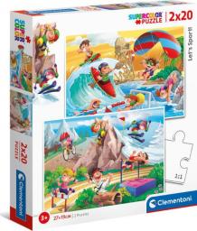  Clementoni Puzzle 2x20 elementów Let's sport! 24780
