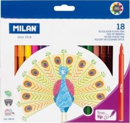  Milan Flamastry z cienką końcowką 18 kolorów 06F18 MILAN