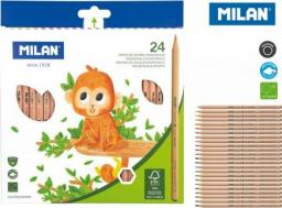 Milan Kredki ołówkowe sześciokątne natural 24 kolory